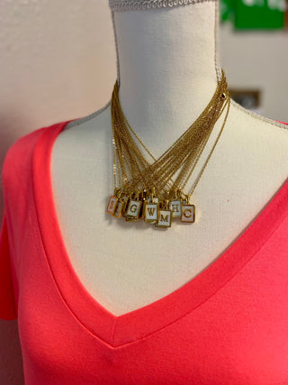 Initial Necklace | Gold Color Chain