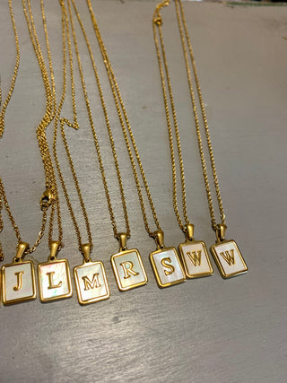 Initial Necklace | Gold Color Chain