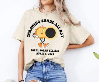 Throwing Shade All Day Tee |only heather athletic gray shirt left