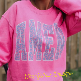 Amen | Neon Pink | Sweatshirt