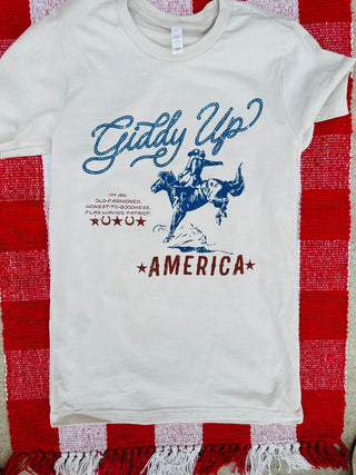 Giddy Up America Tee | Bella Canvas tee