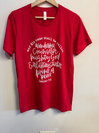 Wonderful Counselor T-Shirt | Red