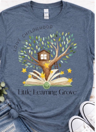 Little Learning Grove T-Shirt | Heather Indigo