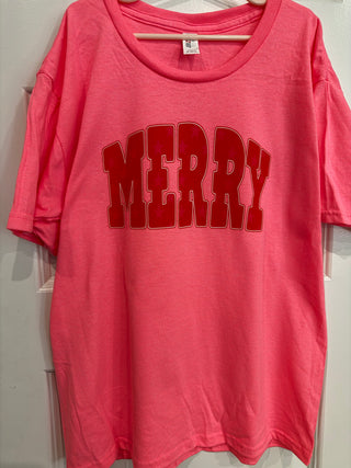 Merry | Neon Pink T-Shirt