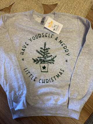 A Merry Little Christmas Sweatshirt | Adult XS