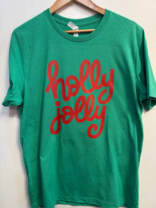 Holly Jolly T-Shirt Heather Kelly Green