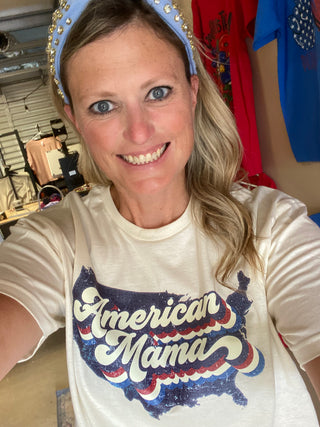 American Mama Tee | Soft Style | Natural