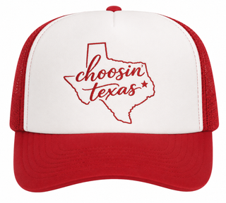 Choosin’ Texas Red/White Trucker Hat