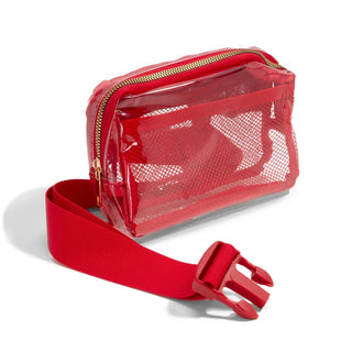Clear Stadium Belt Bags | Red