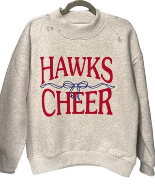 Hawks Cheer Mock Neck Sweatshirt
