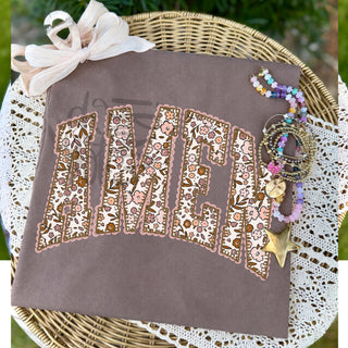 Fall Floral Amen Comfort Colors Tee