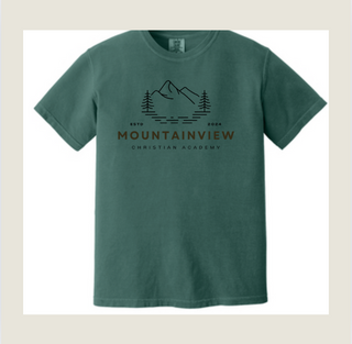 Adult | Mountainview Christian Academy Tee | Comfort Colors | Blue Spruce