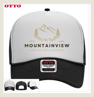 Mountainview Christian Academy Trucker Hat | White/Black