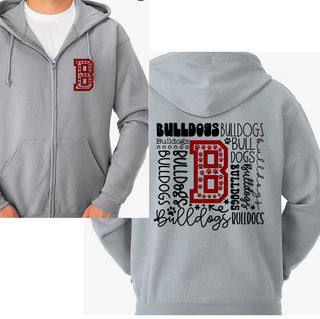 Bulldogs Hooded Zipper Jacket