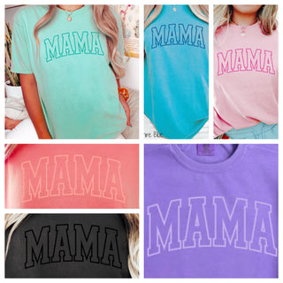 Mama Tee with Puff Font | Comfort Colors Brand