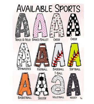 Personalized Sports Names Tees